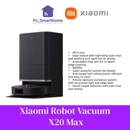 Xiaomi Robot Vacuum X20 Max, High-temp Auto Mop Pad Washing, Rapid Hot Air Drying, 8000Pa Suction Fa