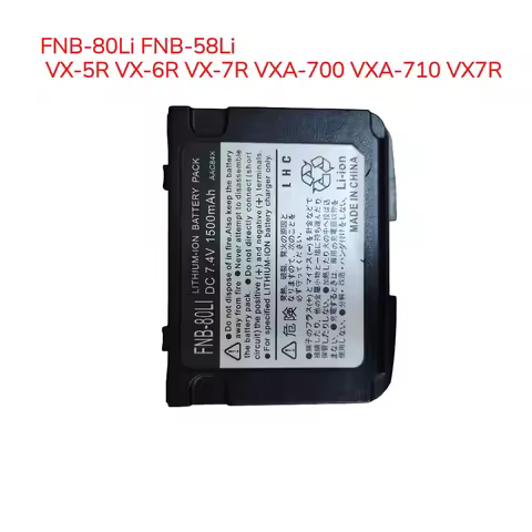 FNB-80Li FNB-58Li Walkie Talkie Battery for Yaesu Vertex VX-7R VX-6 VX-6R VX-5 VX-5R VXA-710 Two-Way