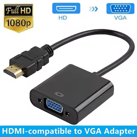 HDMI-compatible to VGA Adapter 1080P HDMI Male to VGA Female Converter Cable HDMI to VGA For Project