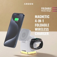 ARDEN 4in1 Magnetic Foldable Wireless Charger with total power 22.5W Fast Charging Station Dock for 