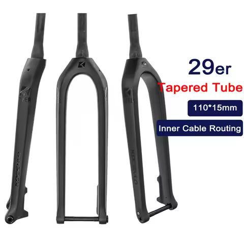 Carbon MTB Rigid Fork 29 Boost 110 Mountain Bike Front Fork 29 er Carbon 700C Disc Brake Tapered Tub