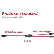 12 AWG 6 Feet Solar Connector to DC 8mm Connector Cable (Male) KX3F