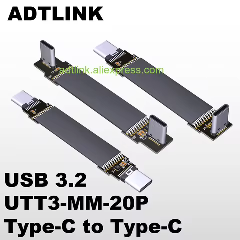 ADTLINK USB 3.2 Interface Type-C Male to Type-C Male Gen2x2 20G/bps Band Cable For USB Charging Devi