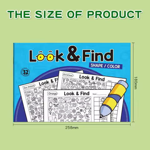 Look and Find Activity Book for Kids with Hidden Objects, Focus Attention Practice, Fun Coloring Act