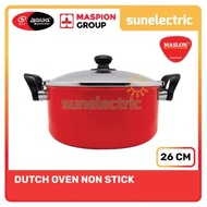 Maspion Dutch Oven Pan 18-26 cm - Non-Stick, Heat Resistant, Easy to Clean