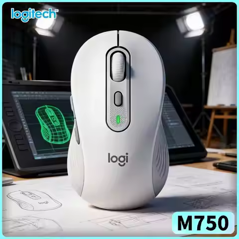 Logitech M750 Silent Click Wireless Mouse, Plug-and-Play USB Receiver, No Driver Needed for Easy Set