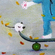 不哭鳥飛進森林卡片-Let's go!