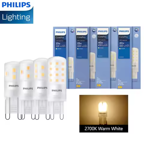 Philips LED G9 1.9W 2.7W 3.7W 4W CorePro Capsule Pin Lamp 2700K Warm White 220-240V Crystal Decorati