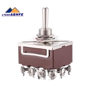 AC 380V 10A ON/OFF/ON 3 Positions 12 Pin Latching Toggle Switch 4PDT
