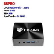 Bmax B8PRO คอมพิวเตอร์ขนาดเล็ก Intel Core I7-1255U 10คอร์ Windows 11 24GB RAM 1TB NVMe SSD HDMI USB บลูทูธ WiFi คอมพิวเตอร์6 Type-C