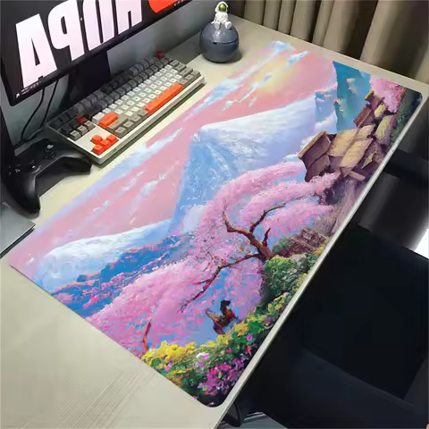 Pink Sakura Anime Mousepad Landscape Gaming Mouse Pad Xxl Mouse Mat Big Carpets Pc Computer Accessor