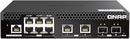 QNAP 10-Port 10GbE Half-Width Rackmount Layer 2 Managed Switch with 2 x 10GbE SFP+, 2 x 10NBASE-T RJ
