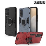 Vivo X60 5G CASEBURG Hybrid R Case 磁貼指環扣 座枱支架 四邊全包手機殼 手機套 4715A