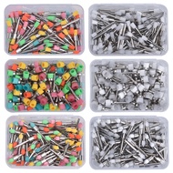 100pcs/box Prophylaxis Brush Colored Bowl Latch Type Nylon for Tooth Polishing RA Shank for Teeth Cl