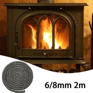 [HOT] Black Stove/Fire Rope Wood Burning Stove 6/8mm 2m Length Log Burner Door Seal
