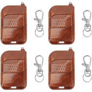 Key Fob, 4Pcs Key Fob Cloning 433MHz 4 Channel Controller for Garage Door Gate
