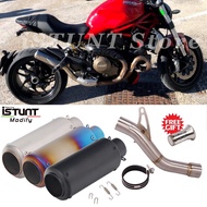 For DUCATI Monster 821 Monster 1200 1200S 2014-2016 Motorcycle Exhaust Escape Modiifed Catalyst Middle Link Pipe 51MM Mu