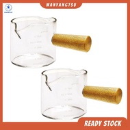 [wanyang7su.ph] 2Pcs Double Spouts Espresso Shot Glasses Measuring Glass Espresso Cups Cookware with