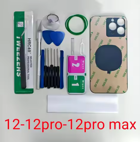 Back Cover Glass Replacement for iPhone 12 Pro Max All Carriers Compatible with Repair Tool Kits For