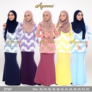 Ayanna Baju Kurung Lace Dewasa Sedondon Saleha - Baby Blue/Dark Blue/Pink Berry/Purple/Soft Yellow (Size 32-52)