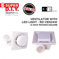 SFL RD/SQ VEN24W 12" LED Light Ventilator Fan