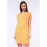 ET CETERA Printed Lounge Dress OCHRE