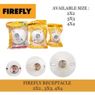 firefly E27 Ceiling Receptacle White firefly receptacle 2x2/3x3/4x4