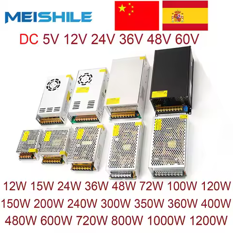 Switching Power Supply Transformer AC-DC Power Supply SMPS 110v 5v12v 24V 36v48v to 220V to 5V 12V 2