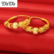 emas 916 original malaysia gold earrings ladies fashion earrings frosted beads female earrings Chris