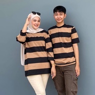 Baju Couple bareng Pacar Belang-Belang Aldira garis Besar / Kaos Couple Pasangan / Kaos Belang Gaya 