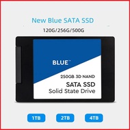 SSD สีฟ้าแบบใหม่ขนาด250GB โซลิดสเตตภายใน500GB 1TB 2TB 3D NAND SATA3 2.5 "SSD สำหรับแล็ปท็อปและโน้ตบุ๊คชิ้น