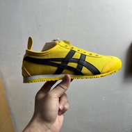 [Factory] Onizuka Tiger Bruce Lee Yellow Canvas Shoes Laceless Design Arch Brush Rubber Insole
