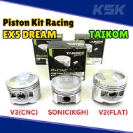 TAIKOM RACING PISTON KIT SONIC/FLAT/CNC 53MM/56MM (PISTON RING WAVE100 EX5 DREAM EX5 KRISS BLOCK W10