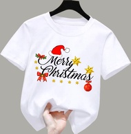 kaos anak perempuan/laki laki gambar merry christmas natal Tshirt kids rabbit love 1-12tahun lengan