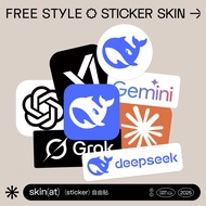 SkinAT Artificial Intelligence Ai Logo Sticker DeepSeek/ChatGPT/xAi/Claude/Perplexity/Gemini/Cursor 