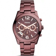 Brown Stainless Steel Three-Eye Multi-Function Day And Date Business Casual Quartz Watch Water-Resis