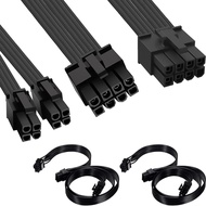 CPU Cable for Corsair, 8 Pin to 8 & 4+4 Pin Male to Male EPS CPU Power Cable, 60cm/23.62in,for Therm