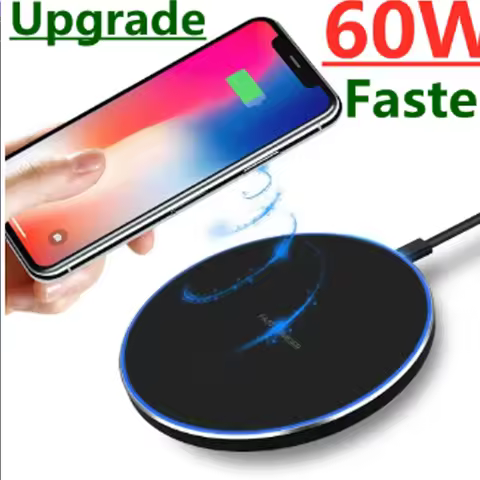 60W Wireless Charger For Sony Xperia XZ3 XZ2 OPPO Find X5 Find X3 Pro Google wireless Charging Dock 