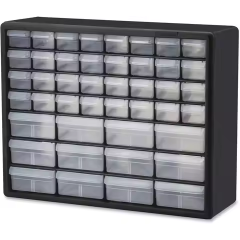 Multi-Purpose 44 Drawer Plastic Cabinet 6.37"D x 20"W x 15.81"H Storage Drawers
