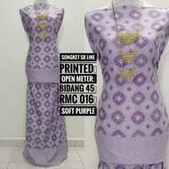 KAIN PASANG SB LINE COTTON SONGKET PRINTED IRON LESS-BIDANG 44/45/OPEN METER(Harga untuk 0.5m)