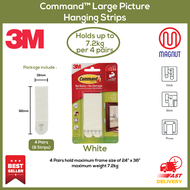 3M Command™ 17201ANZ / 17206ANZ Picture Hanging Strips Medium / Large / White / Black