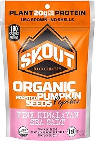 Skout Backcountry Organic Roasted Pumpkin Seeds, Pink Himalayan Sea Salt, 2.2 Oz (6 Count)