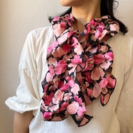 Ballett 抓皺圍巾 100% 純棉 花卉圖案 粉紅色 日本製 春夏款 женские подарки