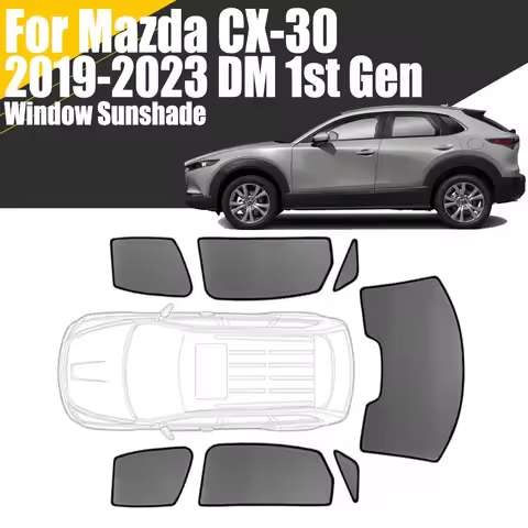 Custom Magnetic Car Window Sunshade For Mazda CX-30 DM 2019-2023 1st Gen CX30 Curtain Mesh Front Win