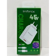 [PK-631] Infinix Type-C 45W MAX High Quality 1:1 Flash Charger