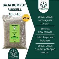 [2KG] Baja Rumput Karpet Russell Premium 18-3-18 Untuk Semua Jenis Premium Fertilizer The Lawn