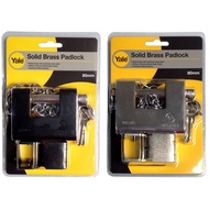 Yale Solid Brass Padlock 80mm with bracket Pad Lock