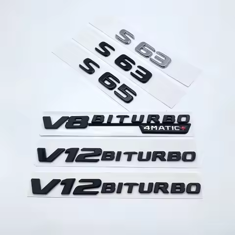 3D Letters S63 S65 V12 Biturbo V8Biturbo 4matic+ ABS Emblem for Mercedes Benz W222 W223 Car Fender T