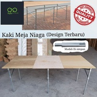 6FT NIGHT Market Foldable Table Rack Market Folding Table Stand Plywood Kaki Meja Besi Lipat Pasar M