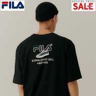 【FILA Korea】 FILA loose-fit Shoes Graphic Short Sleeve T-Shirt FE2RSE5310X Black Tee
